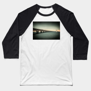 In the colorful evening light lies the Öresund Bridge, which connects Sweden and Denmark Baseball T-Shirt